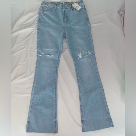 Mid Rise Bootcut Distressed Jeans - Picture 3 of 5